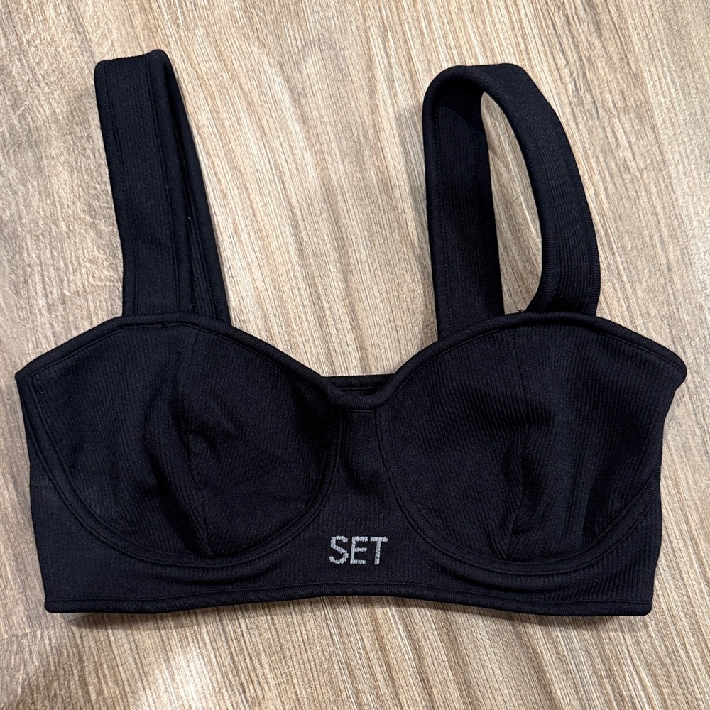 SET ACTIVE Sports Bra | Black | XS